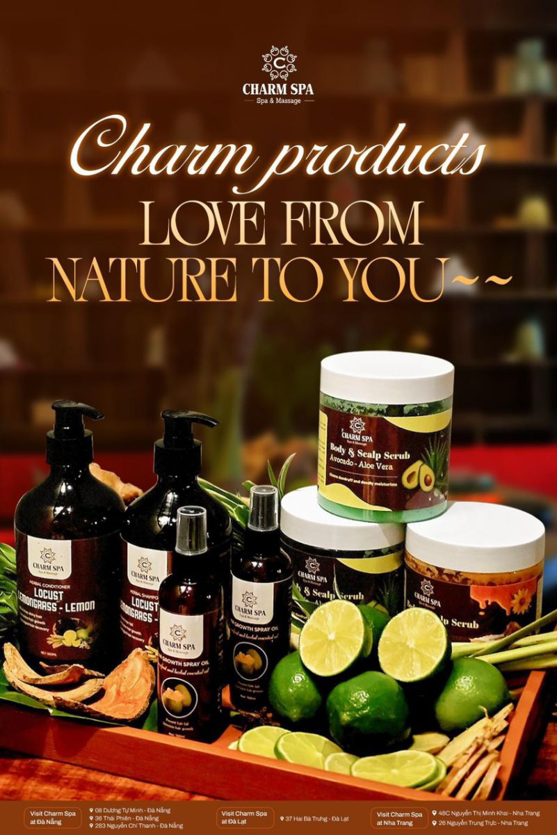 dầu gội đầu dưỡng sinh Charm spa